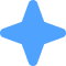 Simple blue star icon on dark backdrop