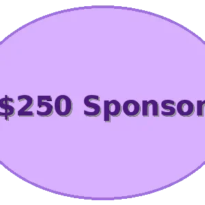 $250 Sponsor text on purple oval